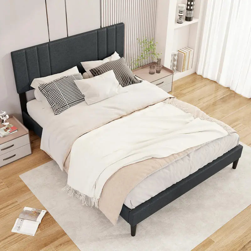 Tufted Upholstered Bed Frame