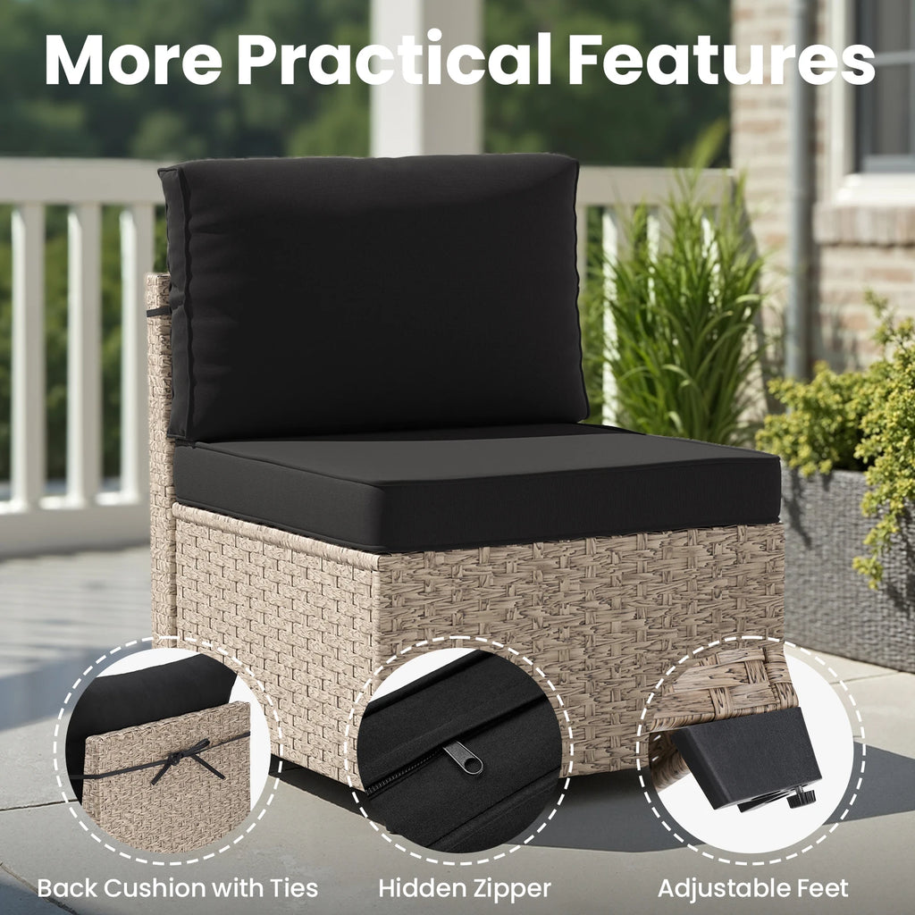 Tempered Glass Patio Sofa Set