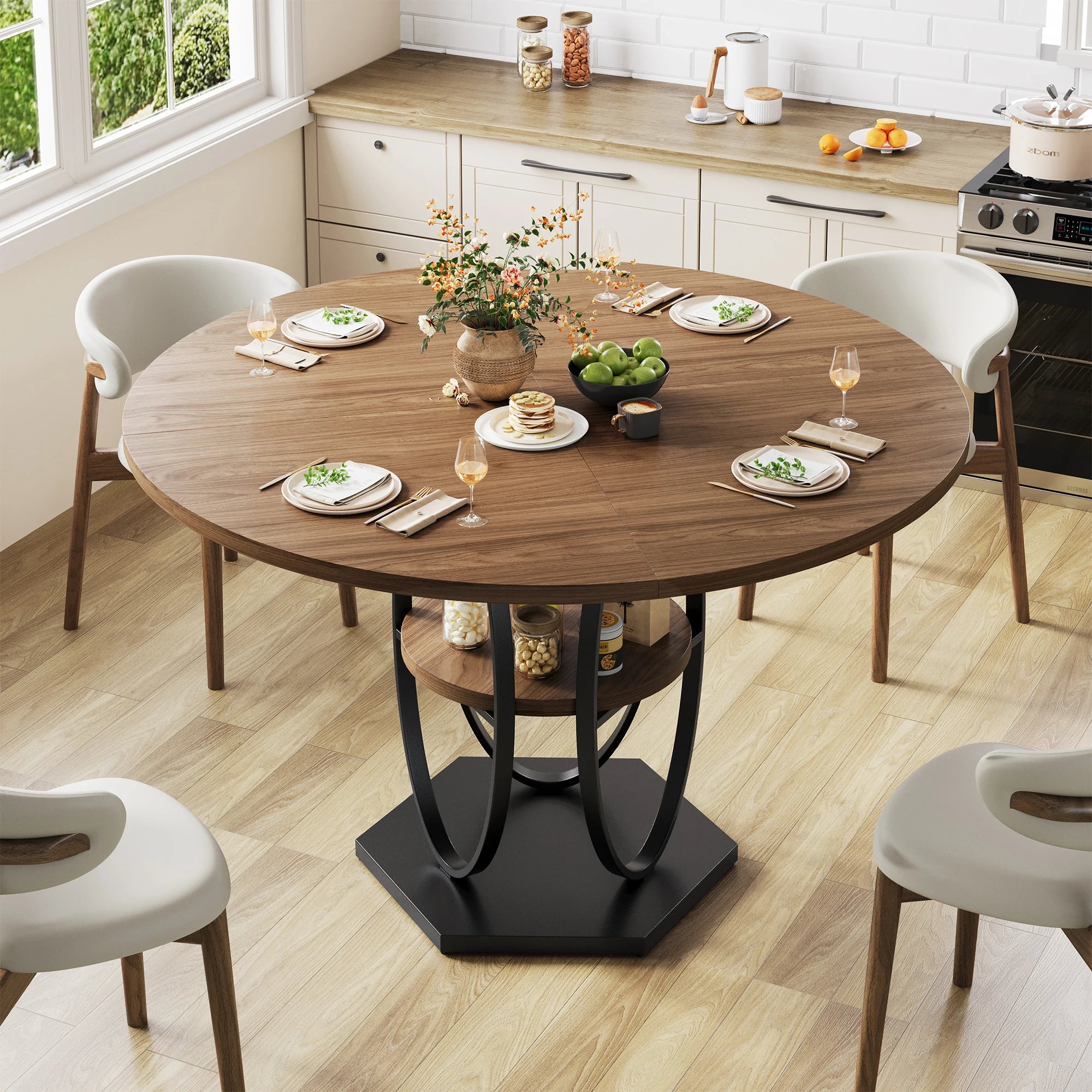 Round Dining Table for 4–6