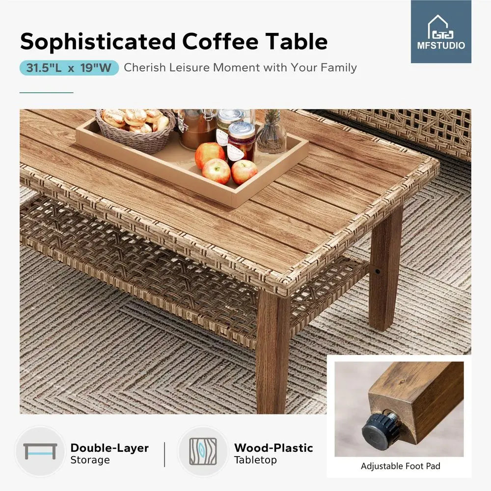 Acacia Wicker Conversation Set