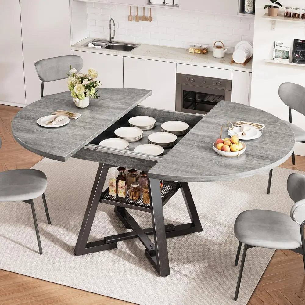 Extendable Round Dining Table