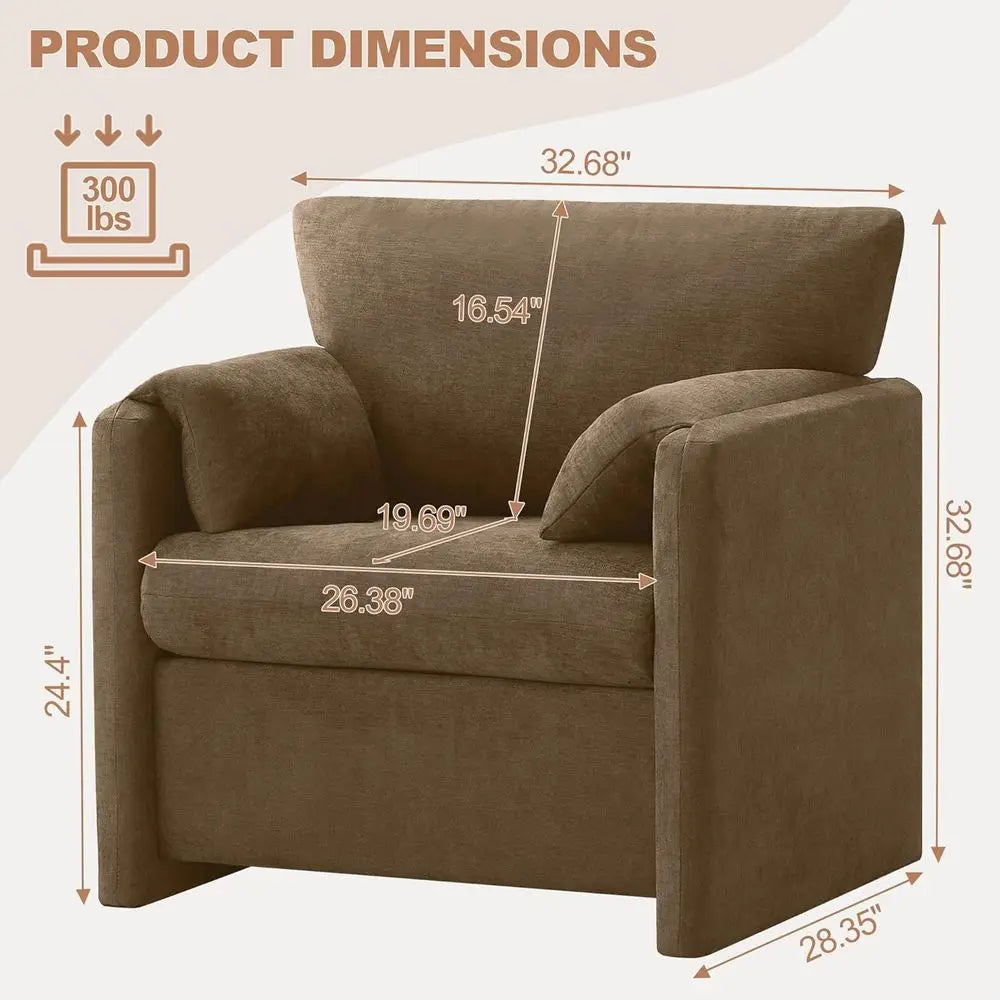 Oversized Accent Chairs Set of 2