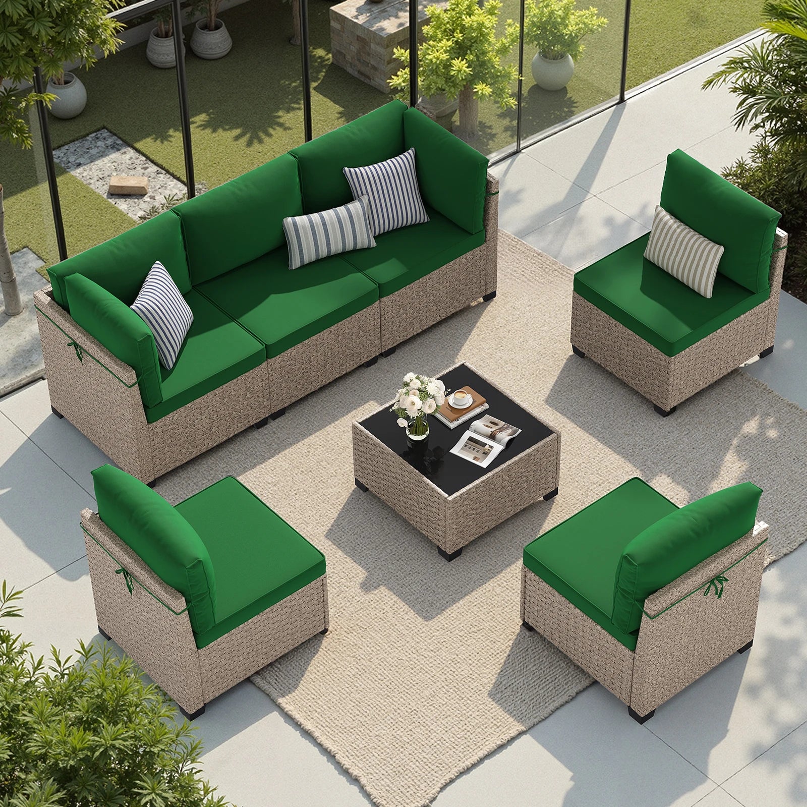 All-Weather Rattan Sectional Set