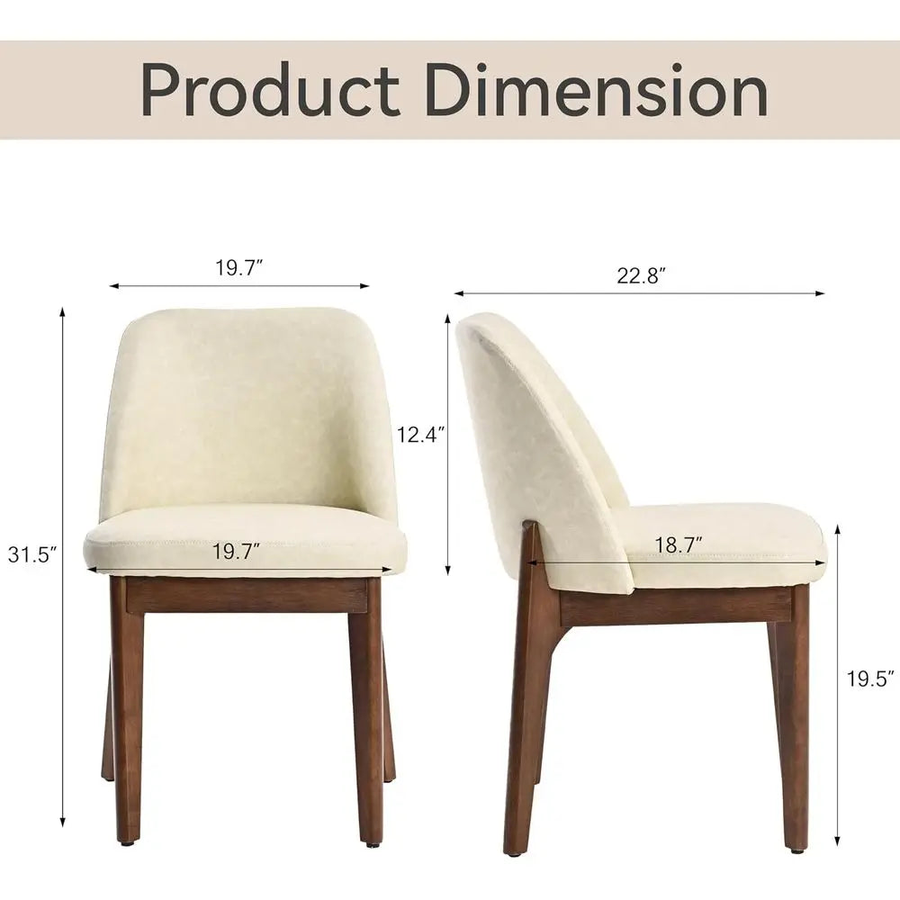 Faux Leather Dining Chairs Set of 2