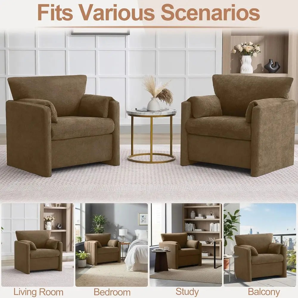 Oversized Accent Chairs Set of 2