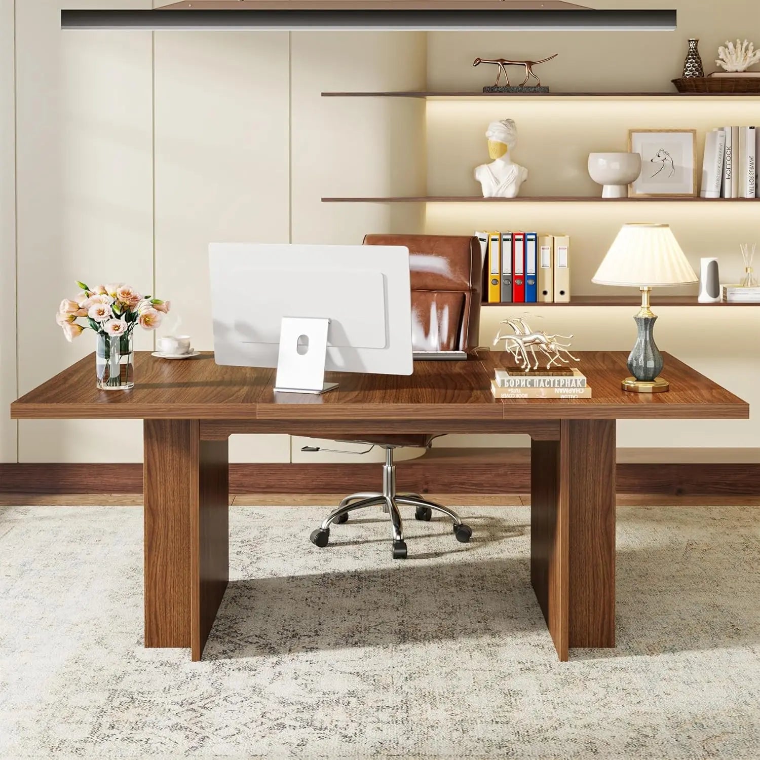 Farmhouse Dining Table with Storage