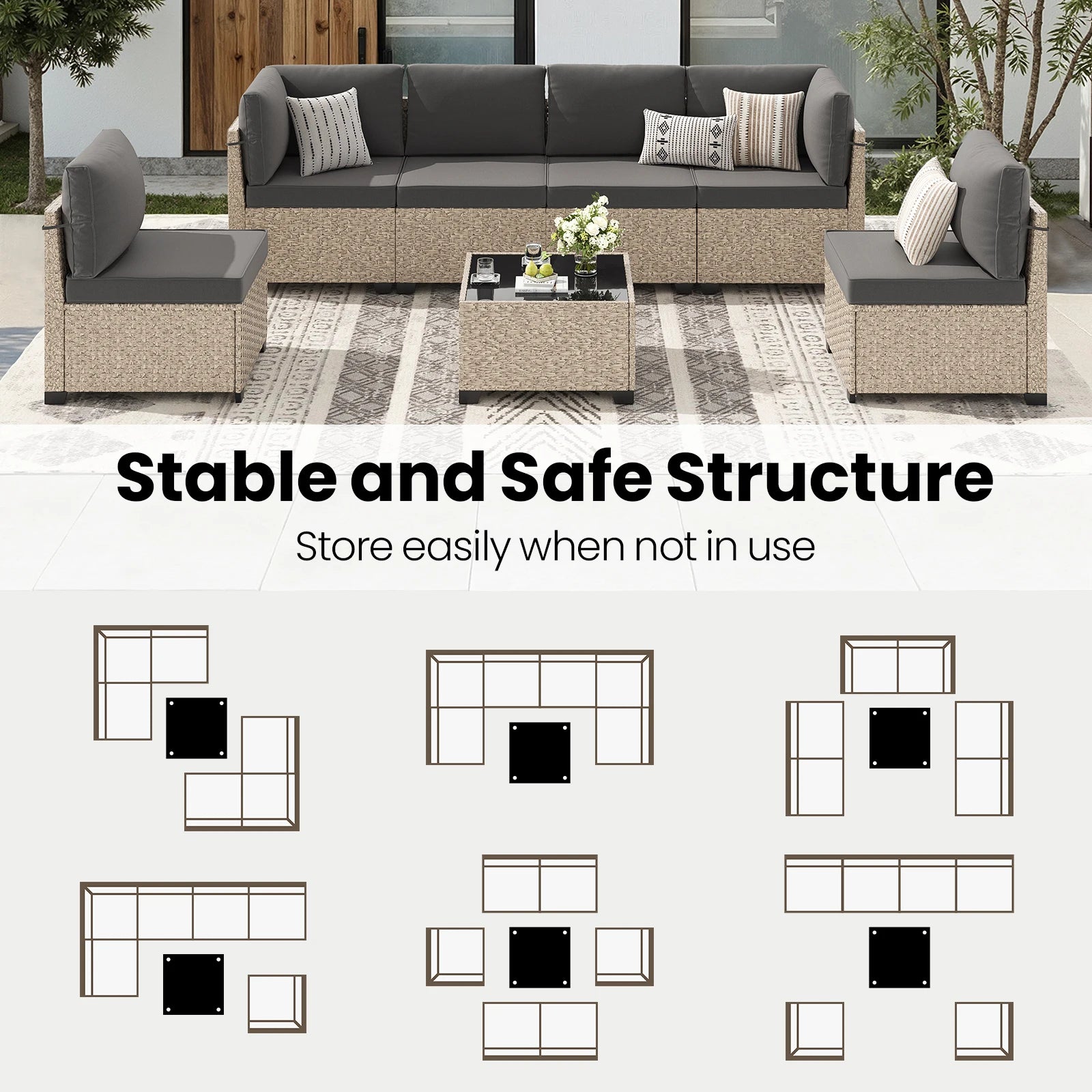 All-Weather Rattan Sectional Set