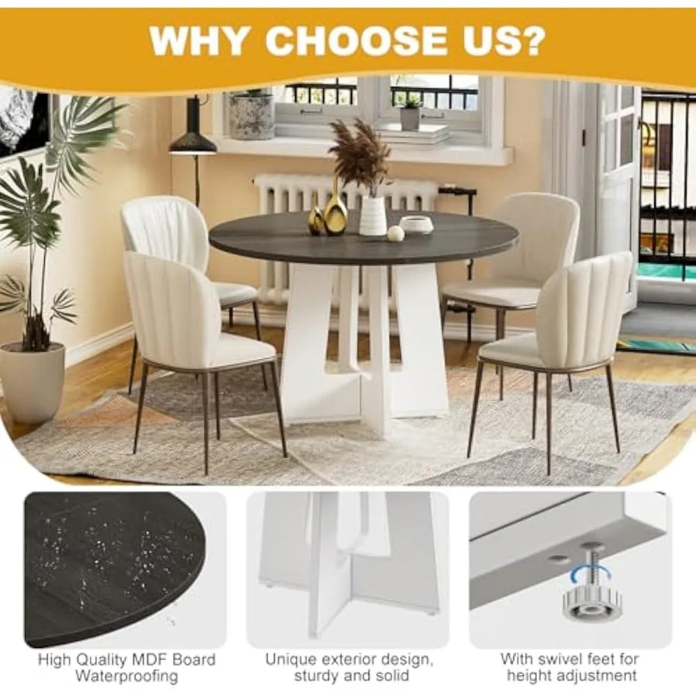 Round Dining Table for 4