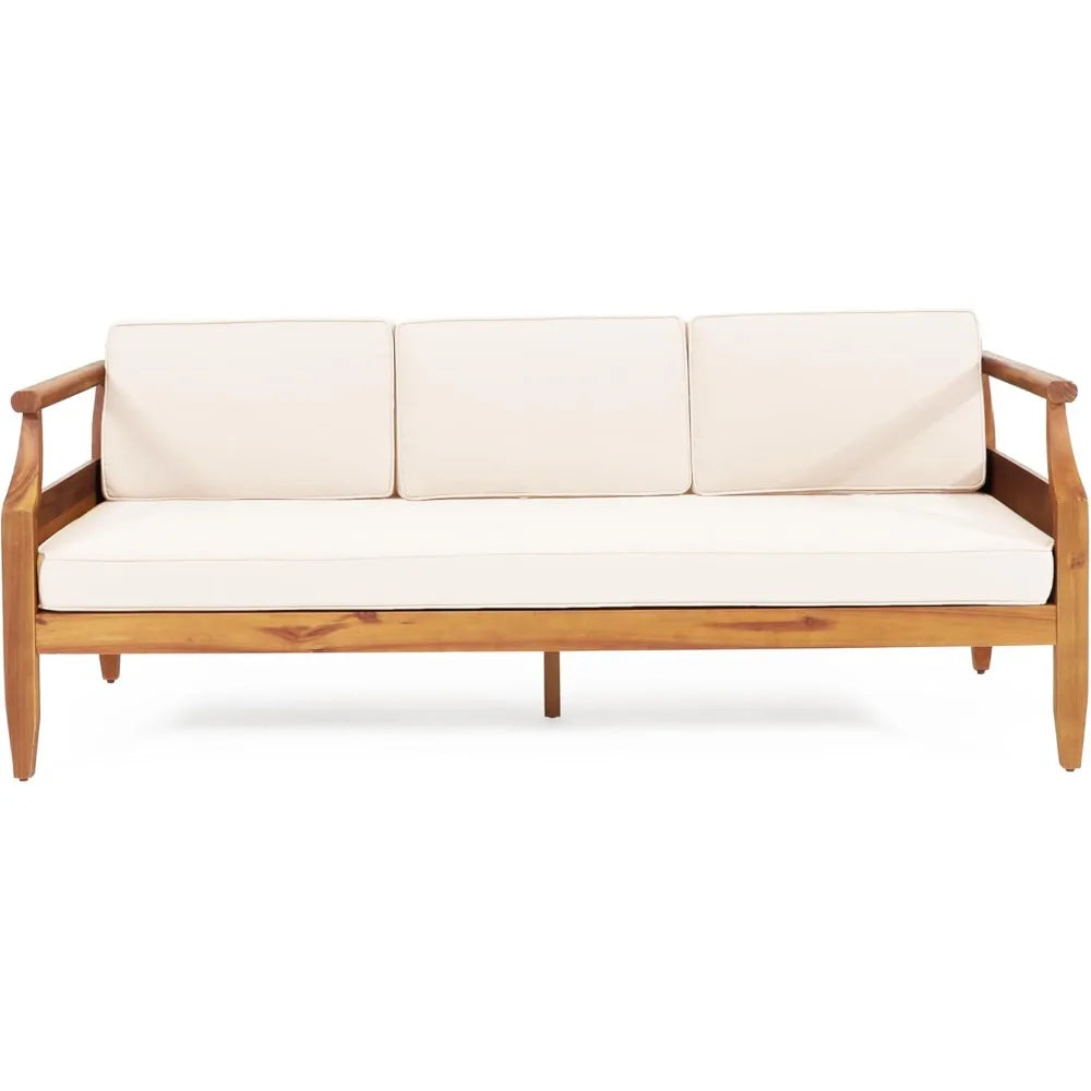 Acacia Wood Outdoor Bench Sofa