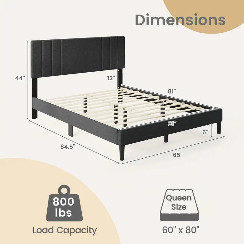 Tufted Upholstered Bed Frame