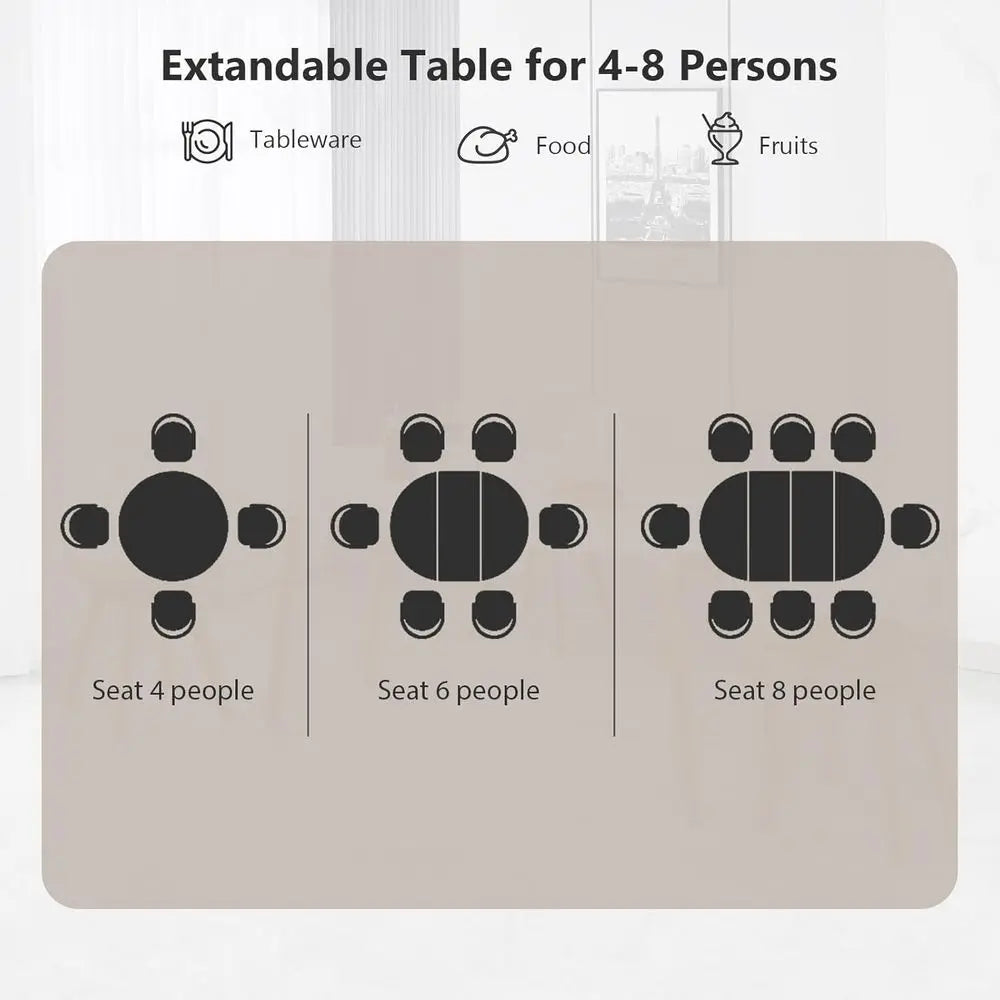 Expandable Oval Dining Table