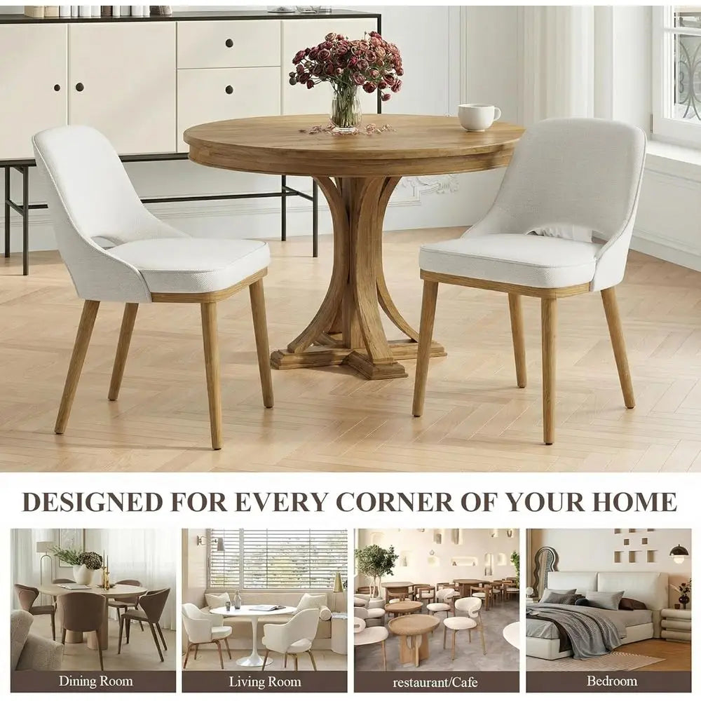 Curved Back Dining Chairs Set of 6