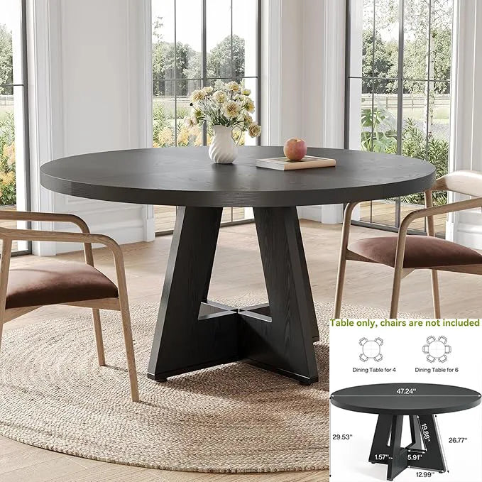 Black Dining Table for 4–6