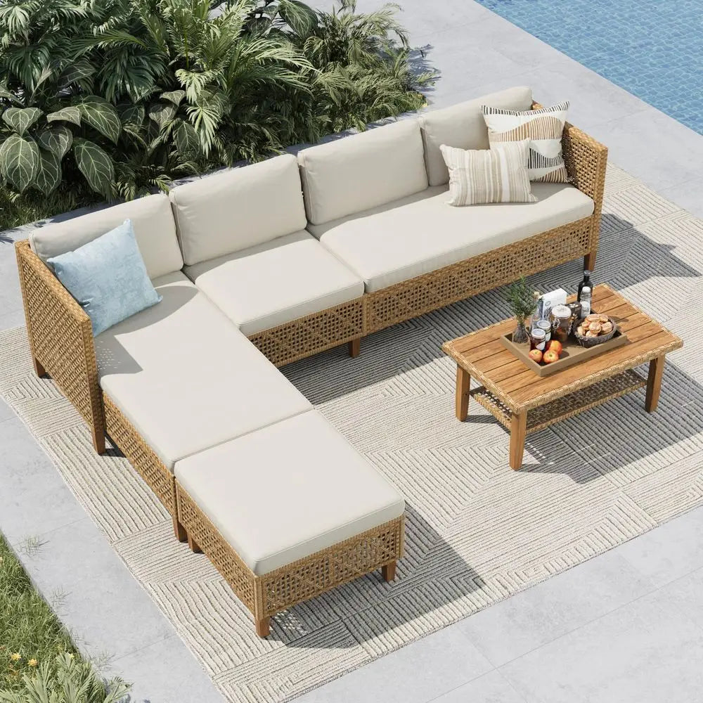 Acacia Wicker Conversation Set