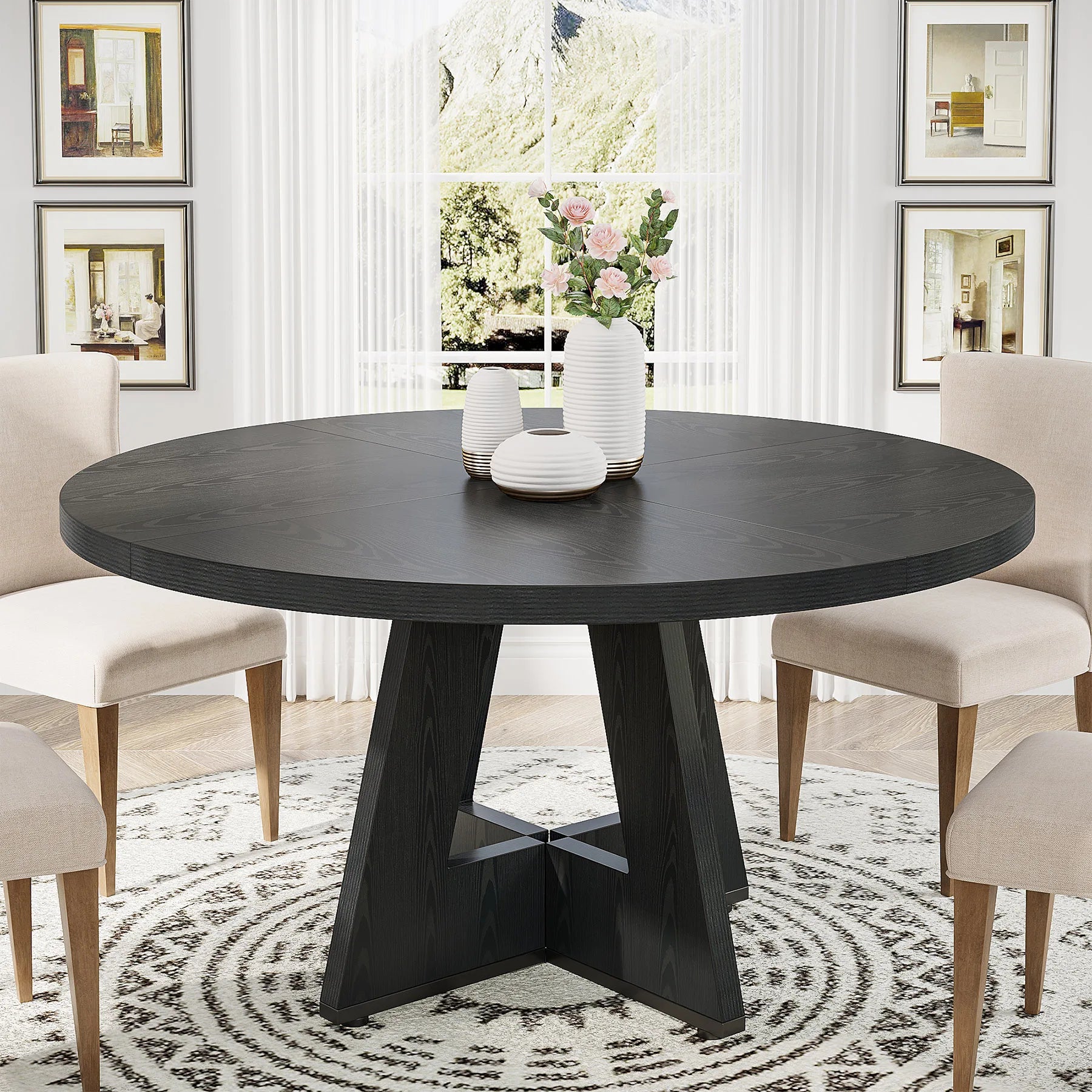 Farmhouse Round Dining Table