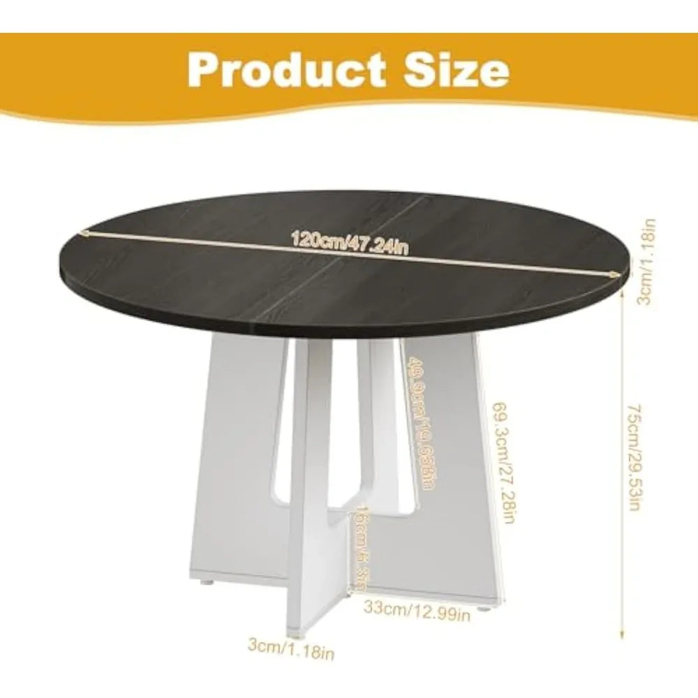 Round Dining Table for 4