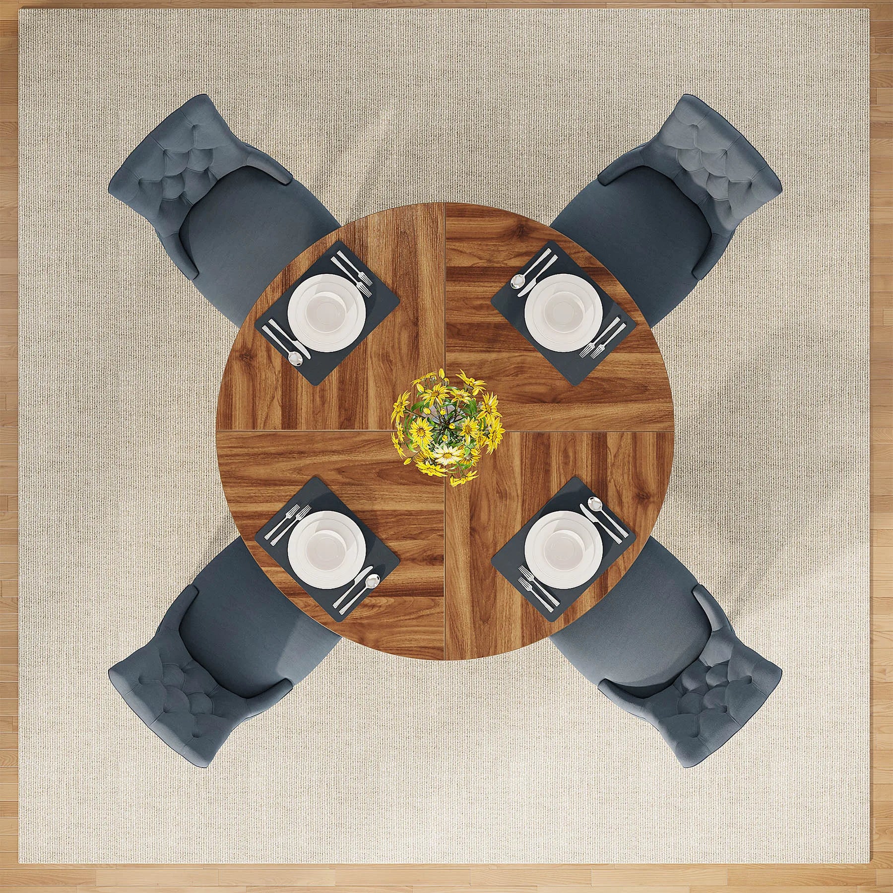 Farmhouse Round Dining Table