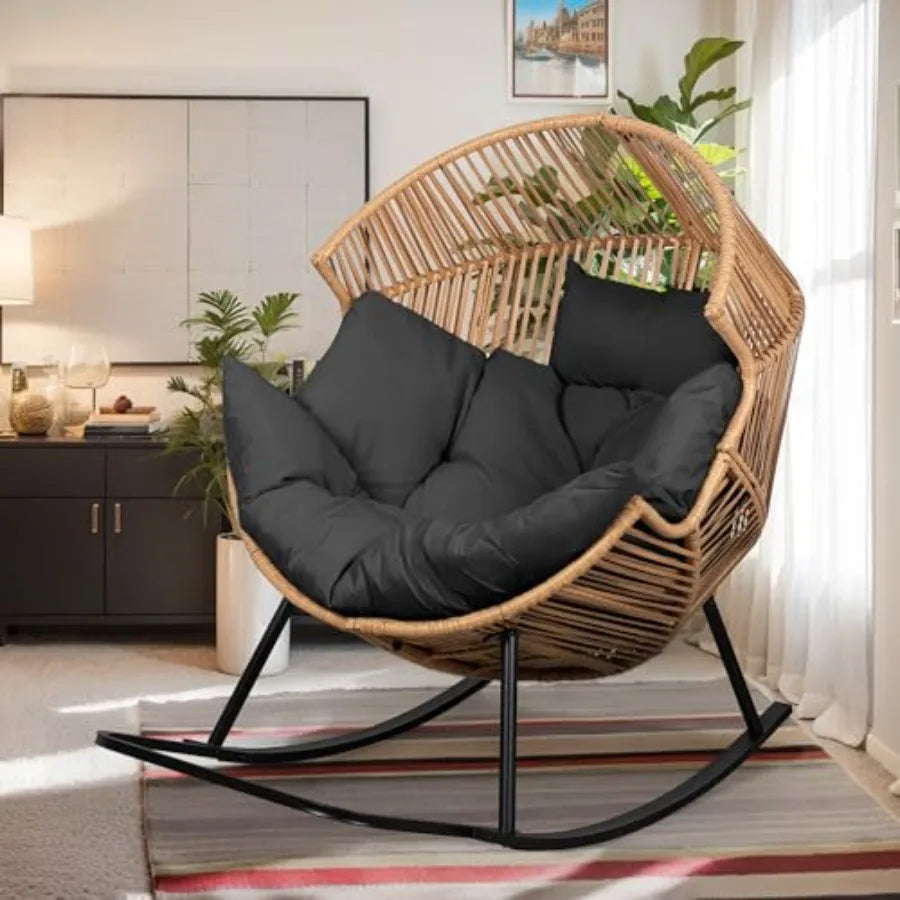 Wicker Egg Rocking Chair