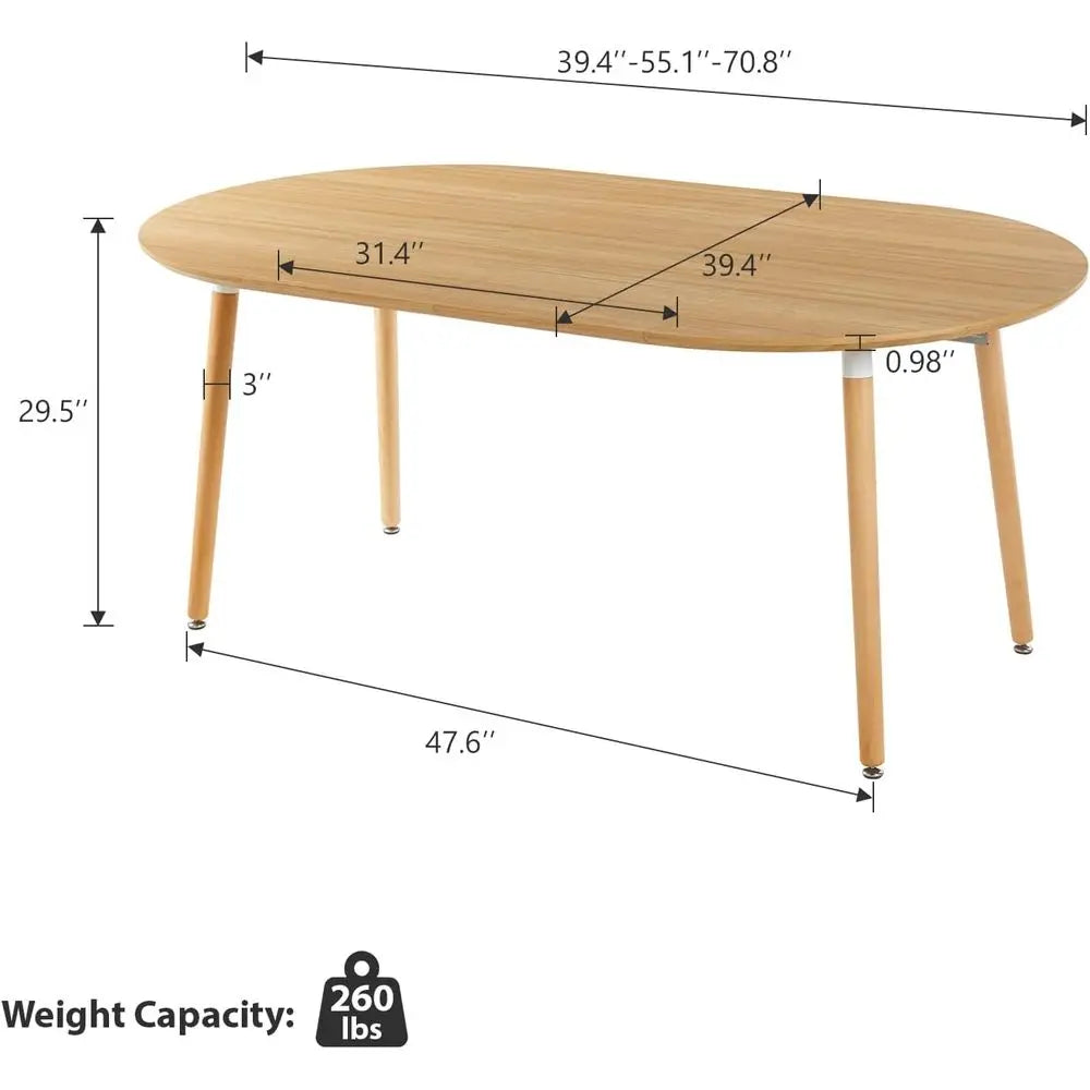 Expandable Oval Dining Table