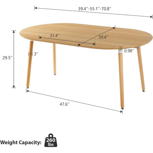 Expandable Oval Dining Table