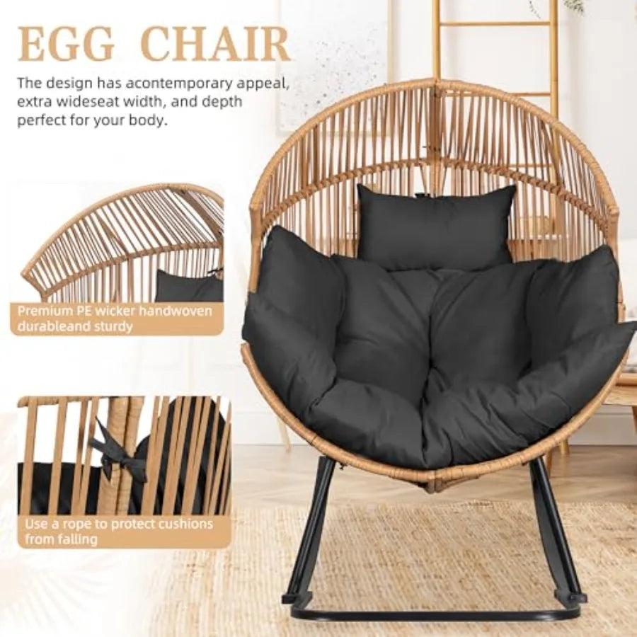 Wicker Egg Rocking Chair