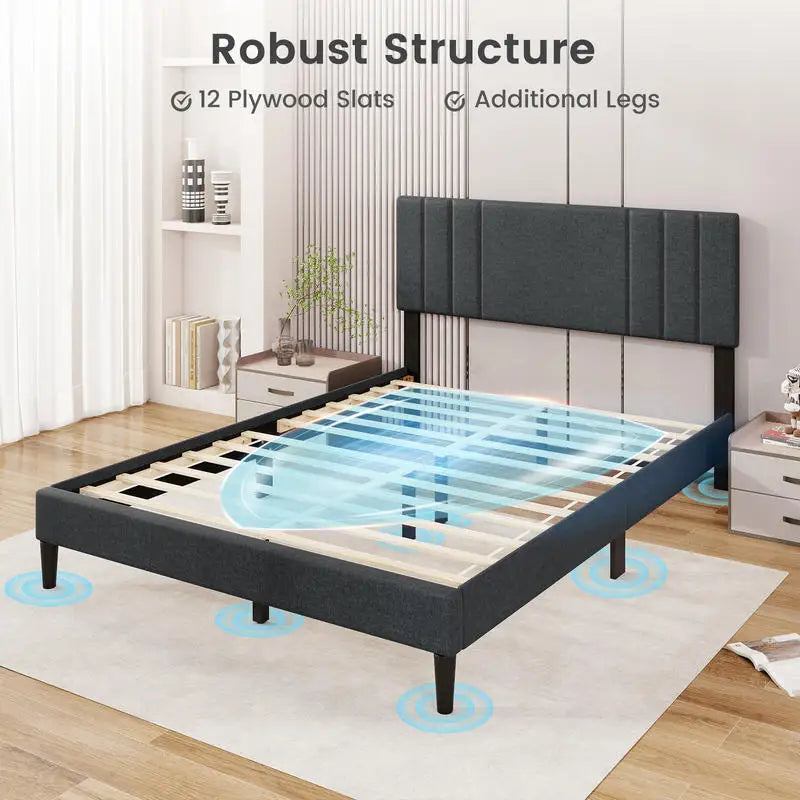 Tufted Upholstered Bed Frame