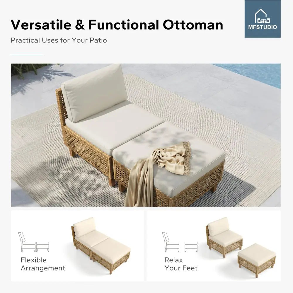 Acacia Wicker Conversation Set