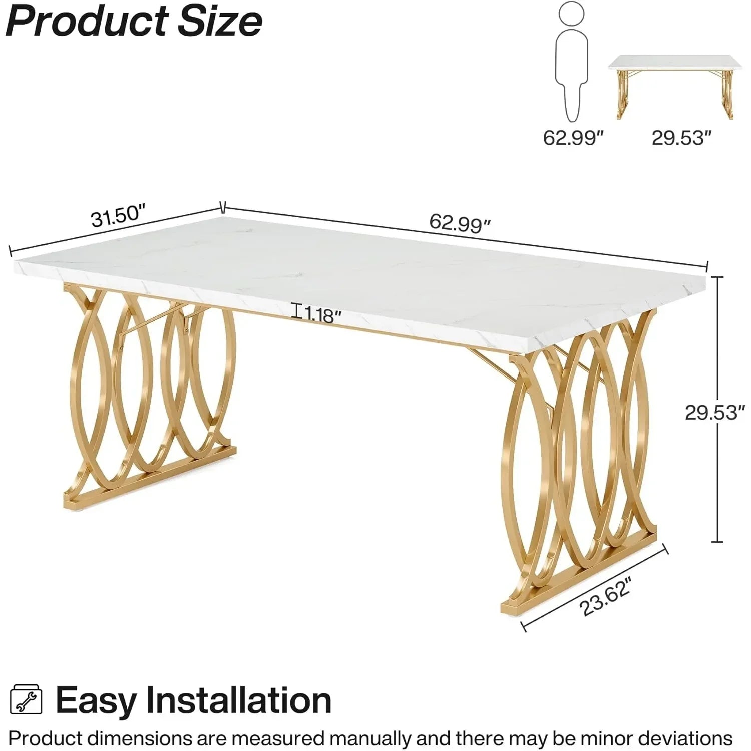 Modern Rectangular Dining Table for 4–6