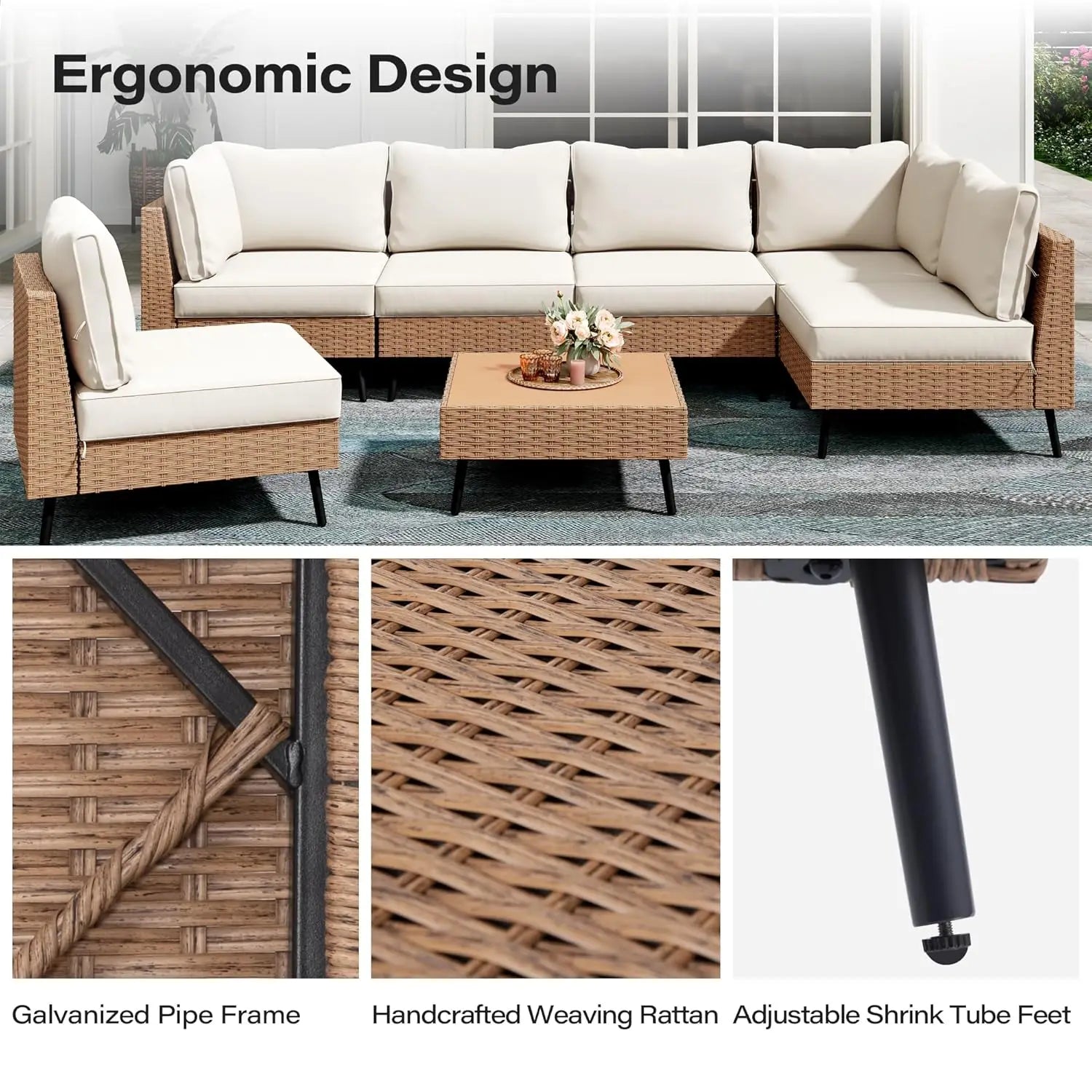 Rattan Patio Conversation Set
