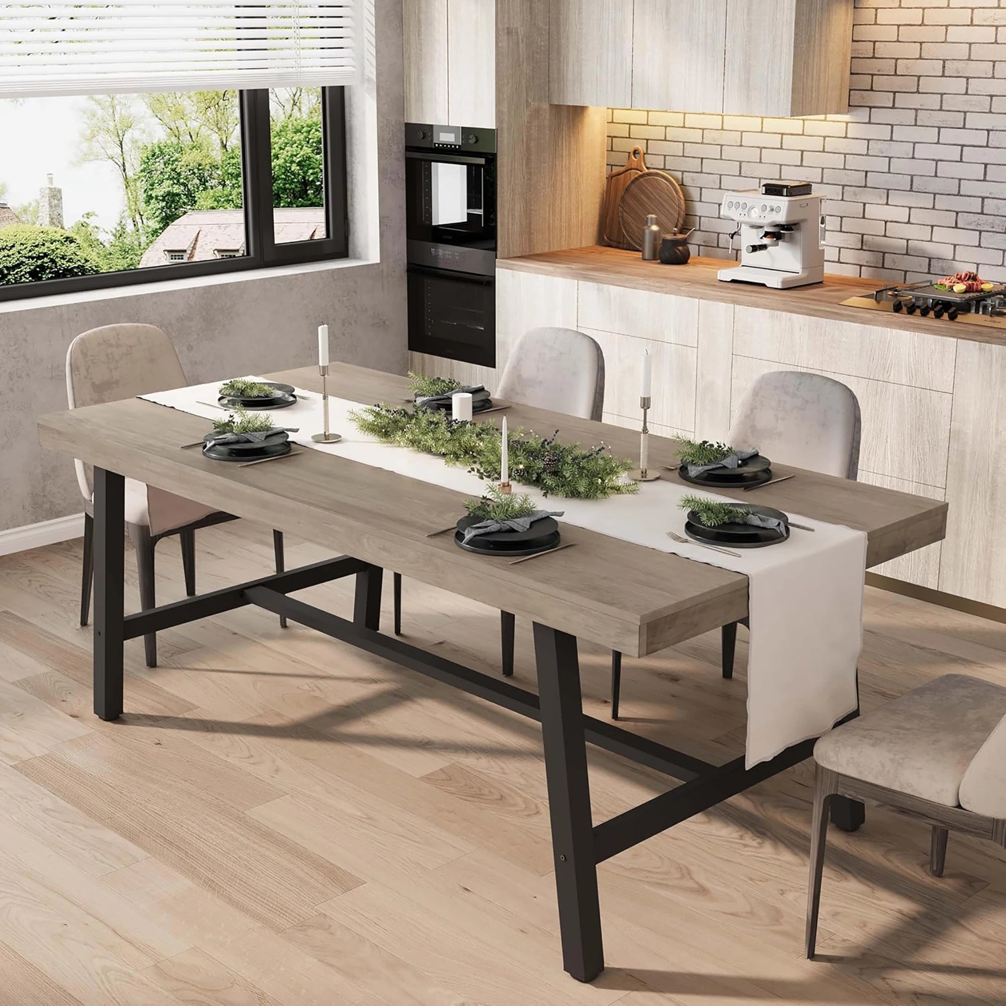 Industrial Dining Table for 6–8