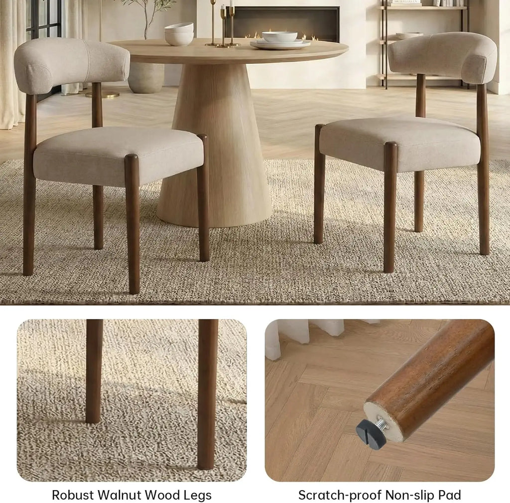 Walnut Dining Chairs Set of 4