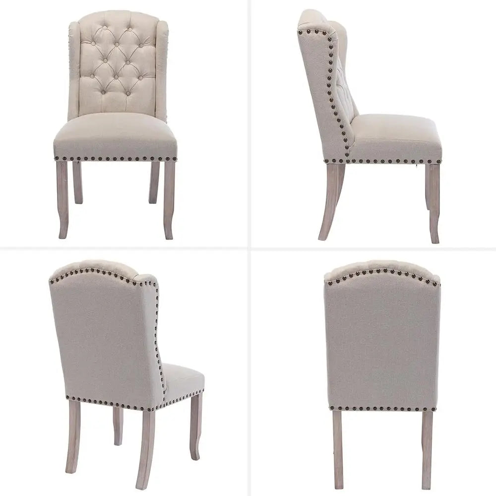 Wingback Arm Dining Chairs Set of 6