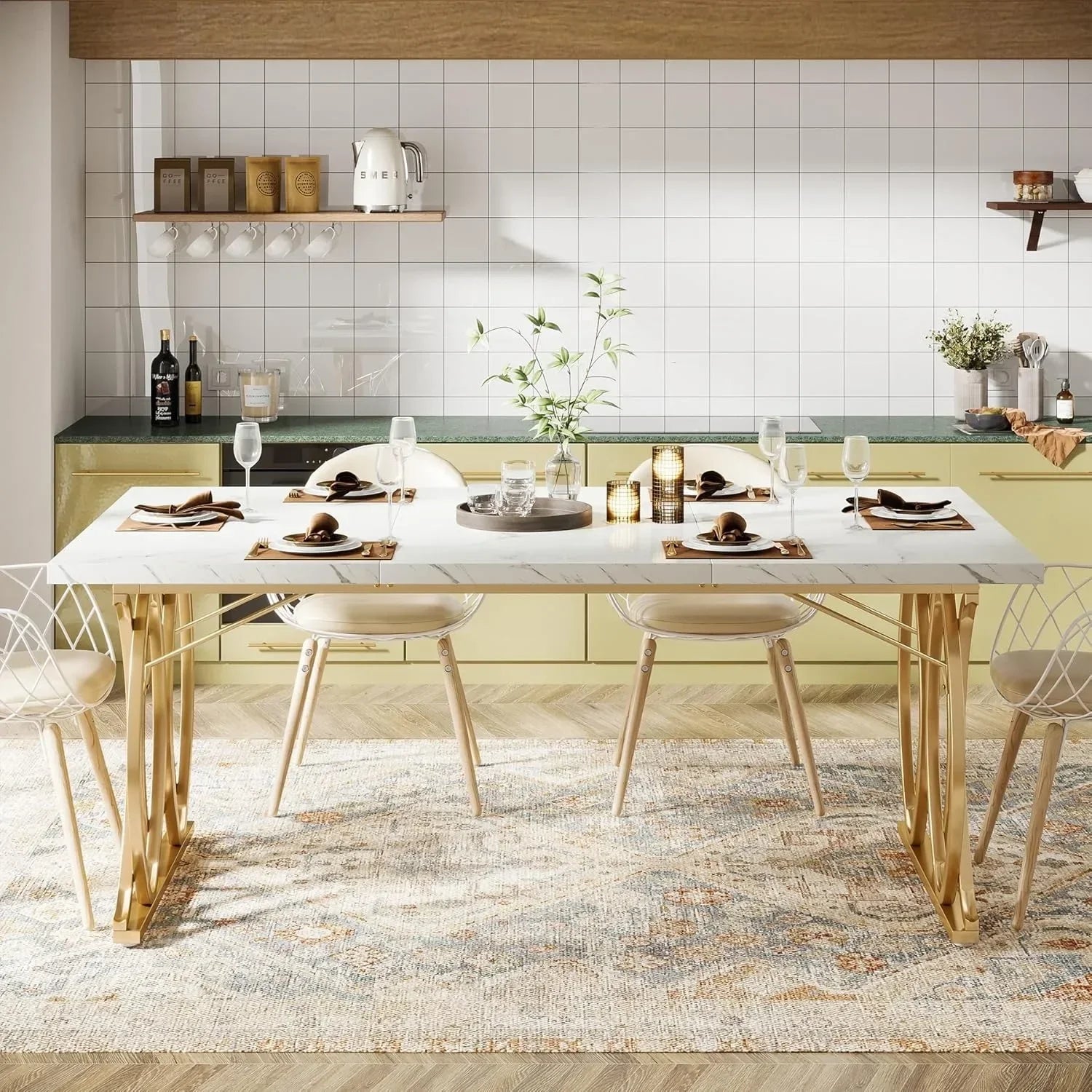 Modern Rectangular Dining Table for 4–6