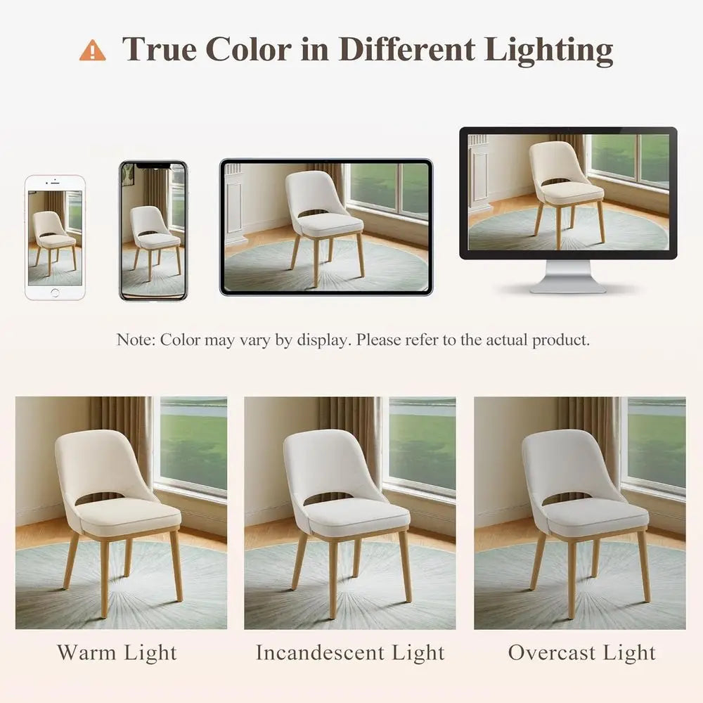 Curved Back Dining Chairs Set of 6