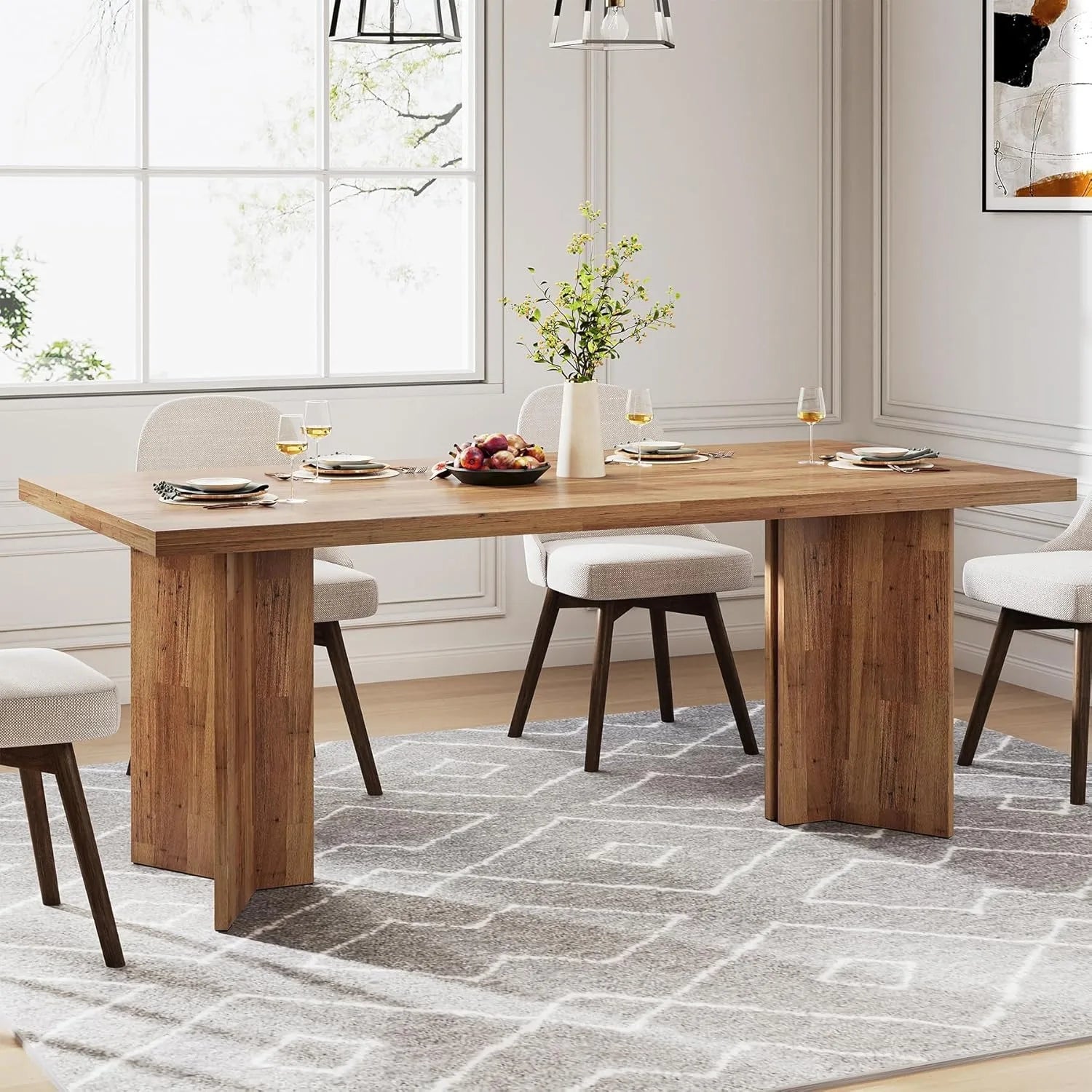 Farmhouse Dining Table for 4–6
