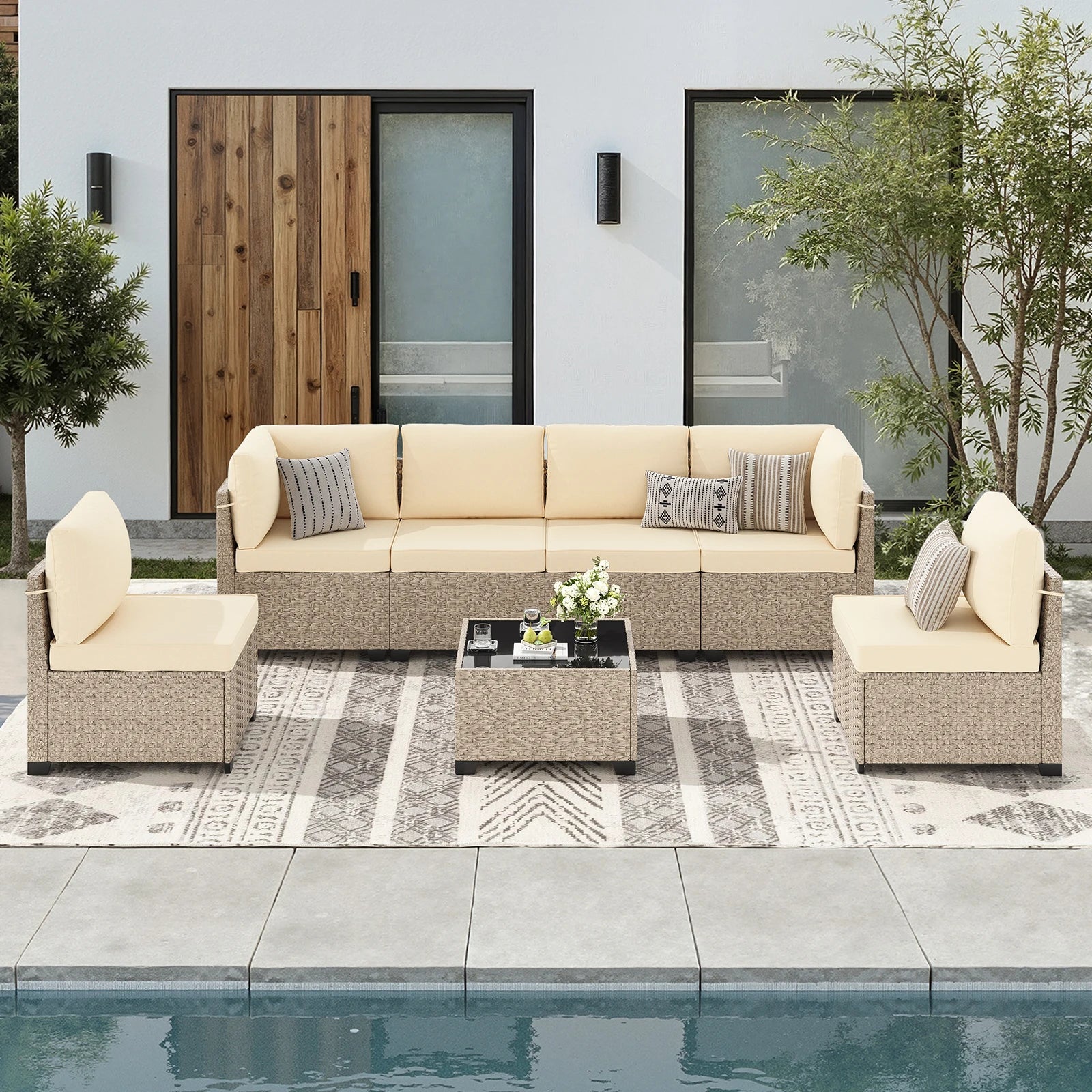 All-Weather Rattan Sectional Set