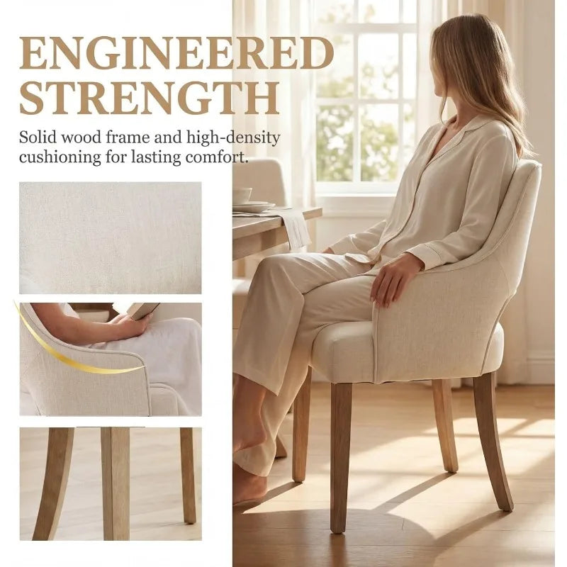 Upholstered Dining Chairs Set of 2