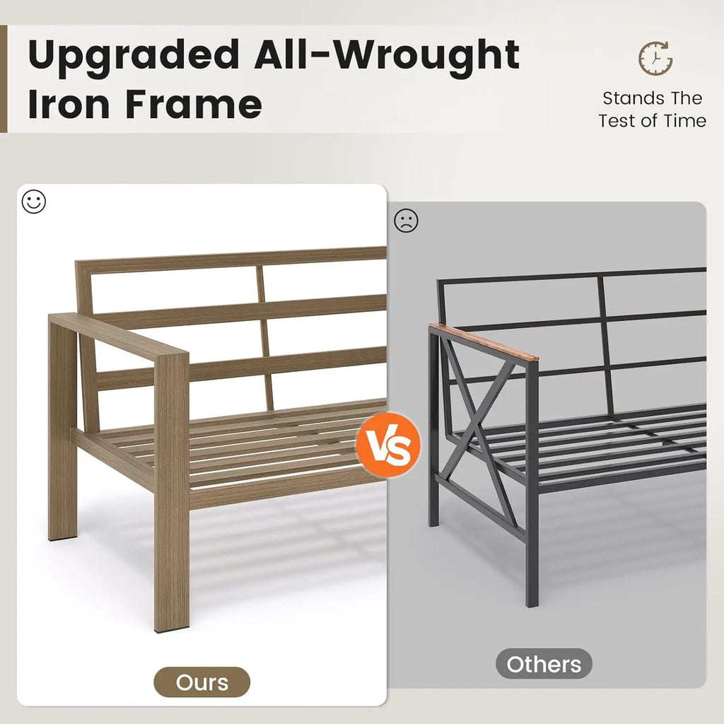Metal Patio Sectional Sofa Set